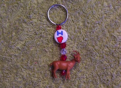 I Heart Goat Keychain