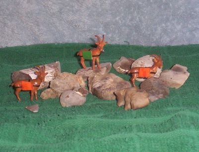 Pack Goat Fossil Scene